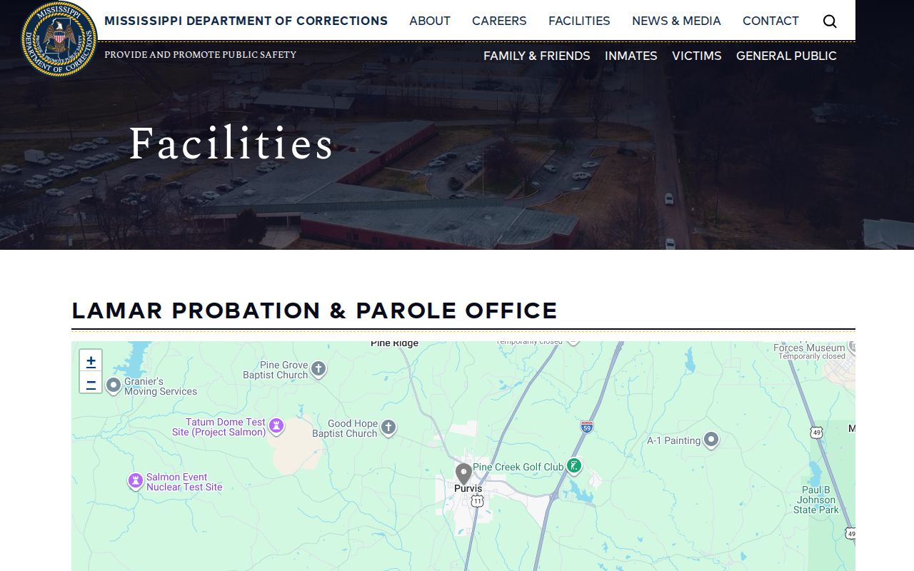 Lamar County parole and probation office record